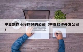 伊犁宁夏制作小程序好的公司（宁夏软件开发公司）